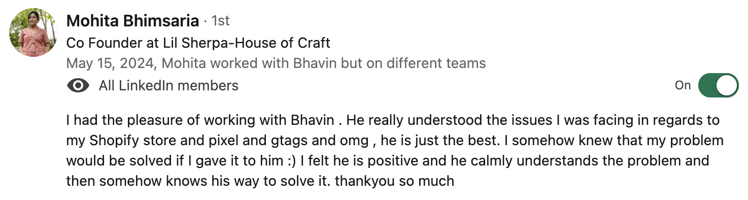Mohit Abhim Saria review